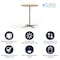 Flash Furniture Round Pub Table w/2 Clmns, Rnd, Wood, Al Base, 24", Wood Top, Wood Grain XA-24-COTA-GG - alternate 14